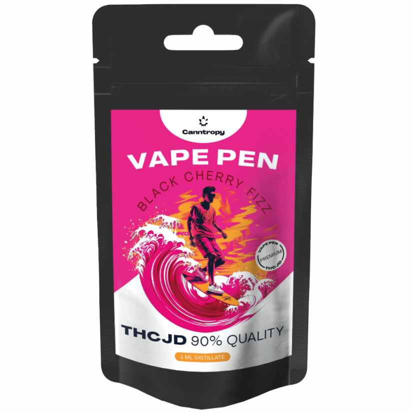 Canntropy THCJD Vape Pen Black Cherry Fizz, THCJD 90% gæði, 1 ml