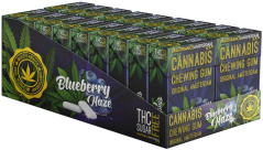 Τσίχλα Cannabis Blueberry Haze (χωρίς ζάχαρη) – Δοχείο προβολής (20 κουτιά)