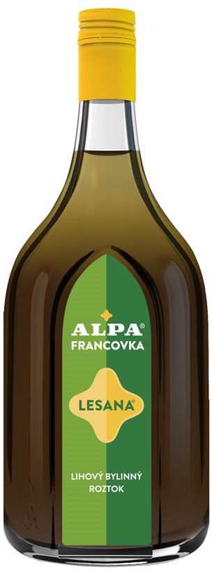 Alpa Francovka - Lesana alkoholio žolelių tirpalas 1000 ml, 6 vnt