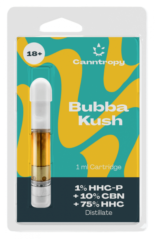 Canntropy HHC-mengcartridge Bubba Kus, 1 % HHC-P, 10 % CBN, 75 % HHC, 1 ml