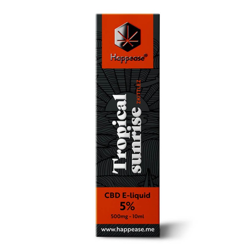 Happease CBD Liquid Tropical Sunrise, 5 % CBD, 500 mg, 10 ml