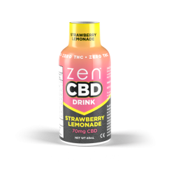 ZEN CBD Drink - Jordbærlimonade, 70 mg, 60 ml
