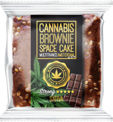 Cannabis chokolade brownie (stærk sativa smag) - karton (24 pakker)