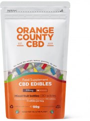 Orange County CBD Frascos, embalagem de viagem, 200 mg CBD, 12 unidades, 50 g