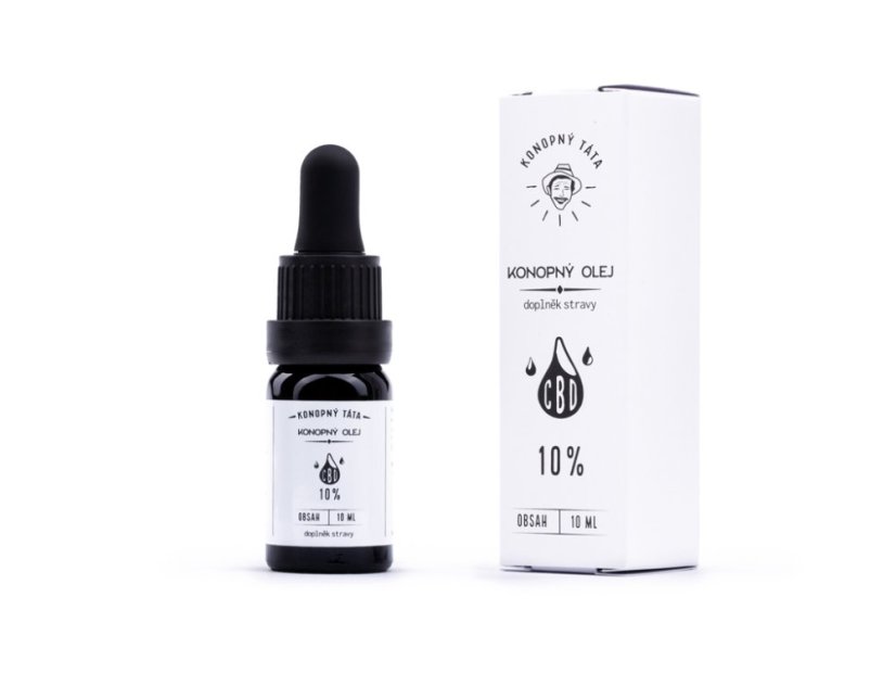 Konopný Táta Olej konopny CBD 10%, 10 ml, 1000 mg