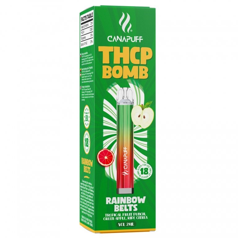 CanaPuff BOMB Rainbow Belts 0,8 g THCp - στυλό μιας χρήσης, 2 ml