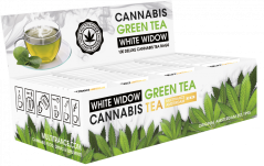 Cannabis White Widow Groene Thee - Displaycontainer (100 Theezakjes)