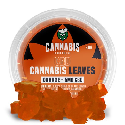 Cannabis Bakehouse – CBD kummileht, oranž, 10 tk x 5 mg CBD