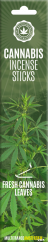 Varitas de incienso de cannabis Hojas frescas de cannabis - Caja (6 paquetes)