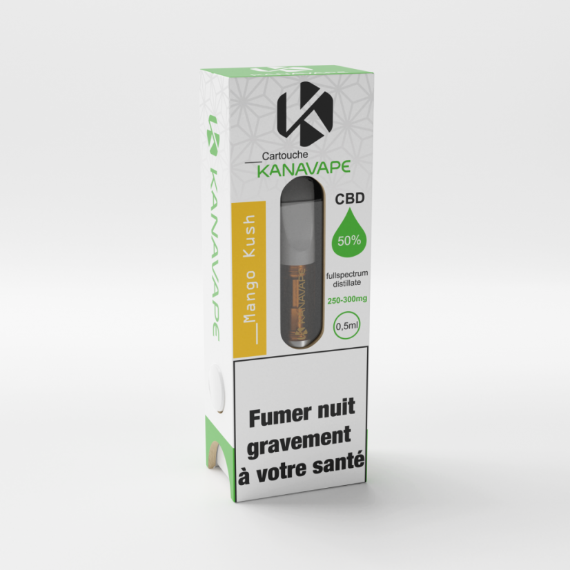 Kanavape Mango Kush Cartridge 50% CBD, 0,5 ml, 250 mg