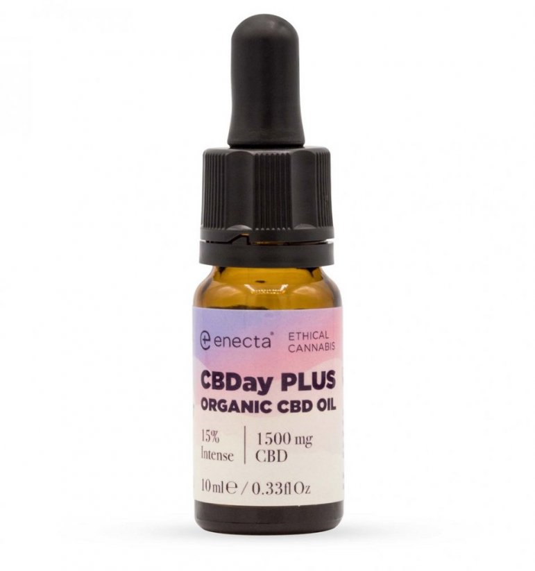 * Enecta CBDay Plus Intense Full Spectrum CBD olej 15%, 1500 mg, 10 ml