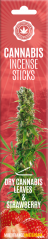 Bastões de Incenso de Cannabis Cannabis Seco e Morango - Caixa (6 pacotes)
