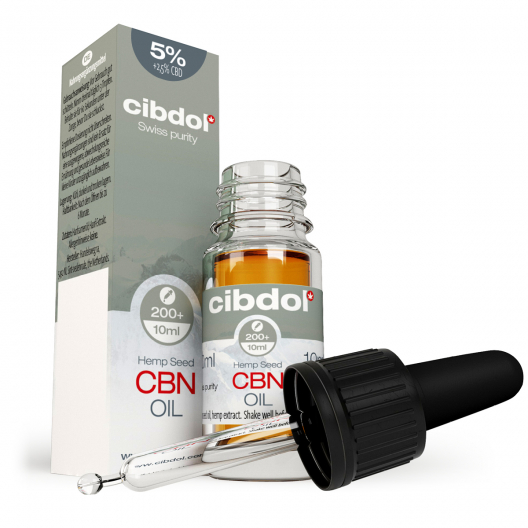 Cibdol Hampi olía með 5% CBN og 2,5% CBD, 500:250 mg, 10 ml