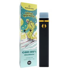 Canntropy CBD Disposable Vape Pen Lime Sorbet, CBD 95 %, 1 мл