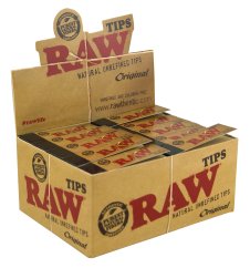 Filtros não branqueados RAW Original Tips - 50 unidades em uma caixa