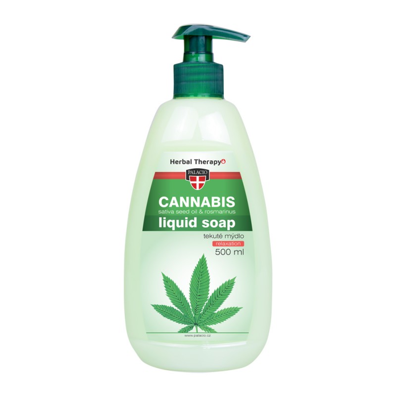 Palacio Xà phòng lỏng Cannabis Rosmarinus có bơm, 500ml - Gói 6 miếng