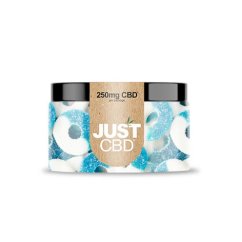 JustCBD Gummies Blue Raspberry Rings 250 мг - 3000 мг CBD