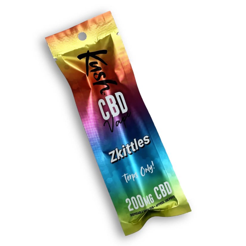 Kush Vape CBD Vape Pen Zkittles 2.0, 200 mg CBD - Display Box 10 st