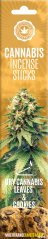 Varitas de incienso de cannabis Cannabis seco y galletas - Caja (6 paquetes)