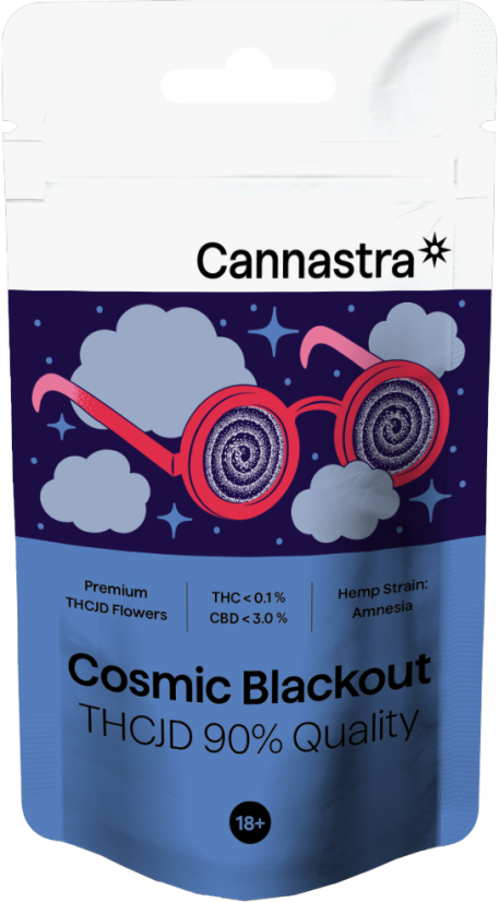 Cannastra THCJD Flower Cosmic Blackout, THCJD 90 % kvalitet, 1g - 100 g