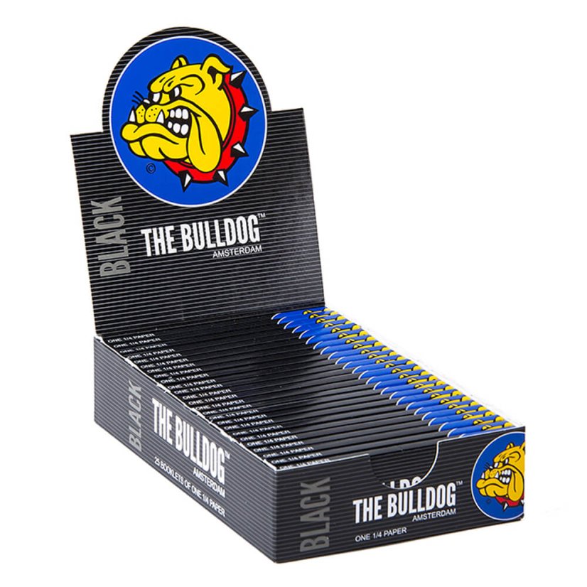 The Bulldog Black Small Rolling Papers 1/4 (25 pcs / display)