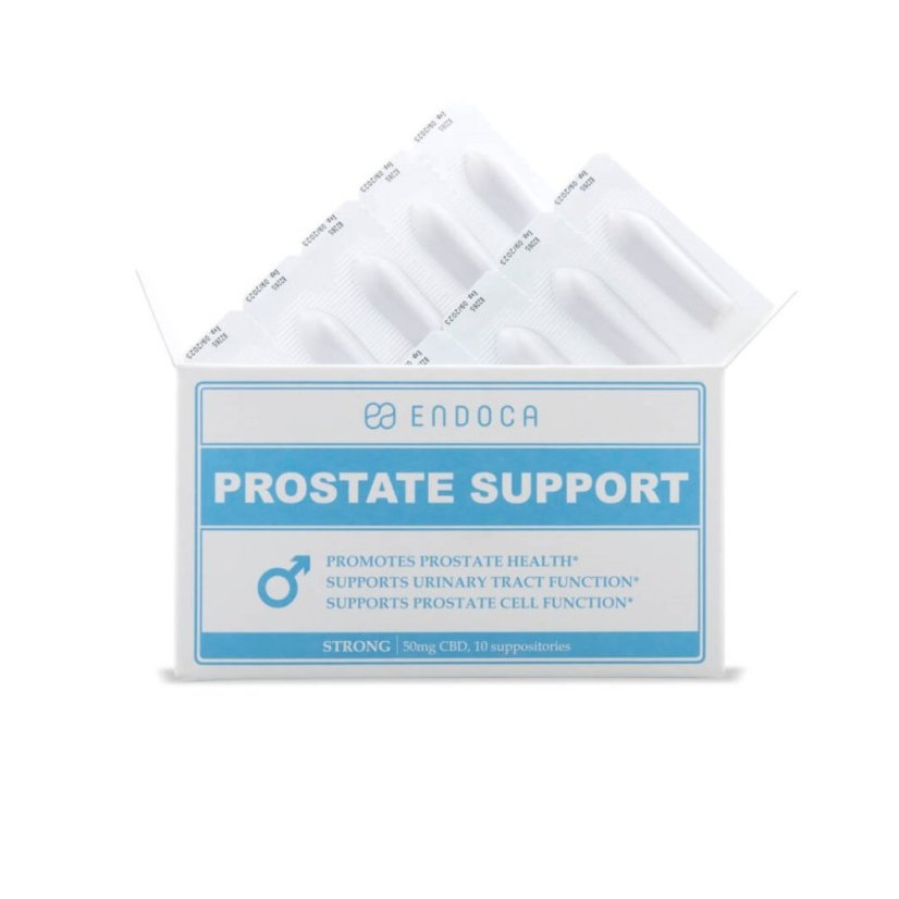Endoca čípky na podporu prostaty 500 mg CBD, 10 ks