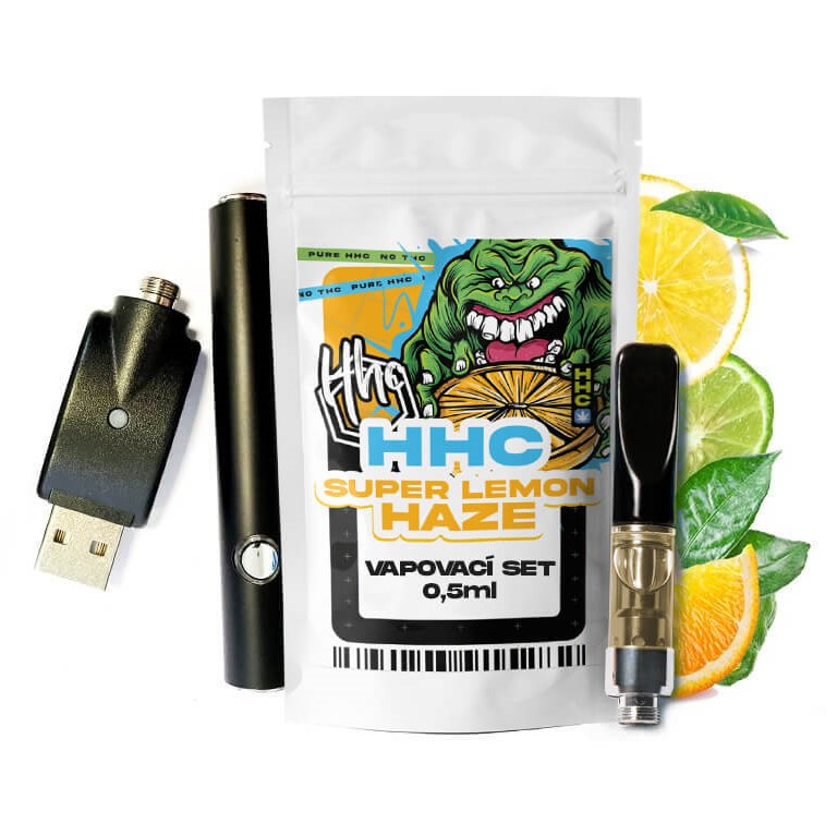 Czech CBD Conjunto HHC Batería + Cartucho Súper neblina de limón, 94 %, 0,5 jr