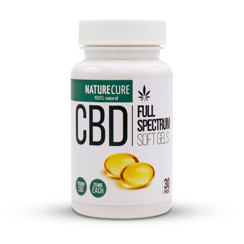 Nature Cure CBD-gelcapsules - 750 mg CBD, 30 stuks x 25 mg