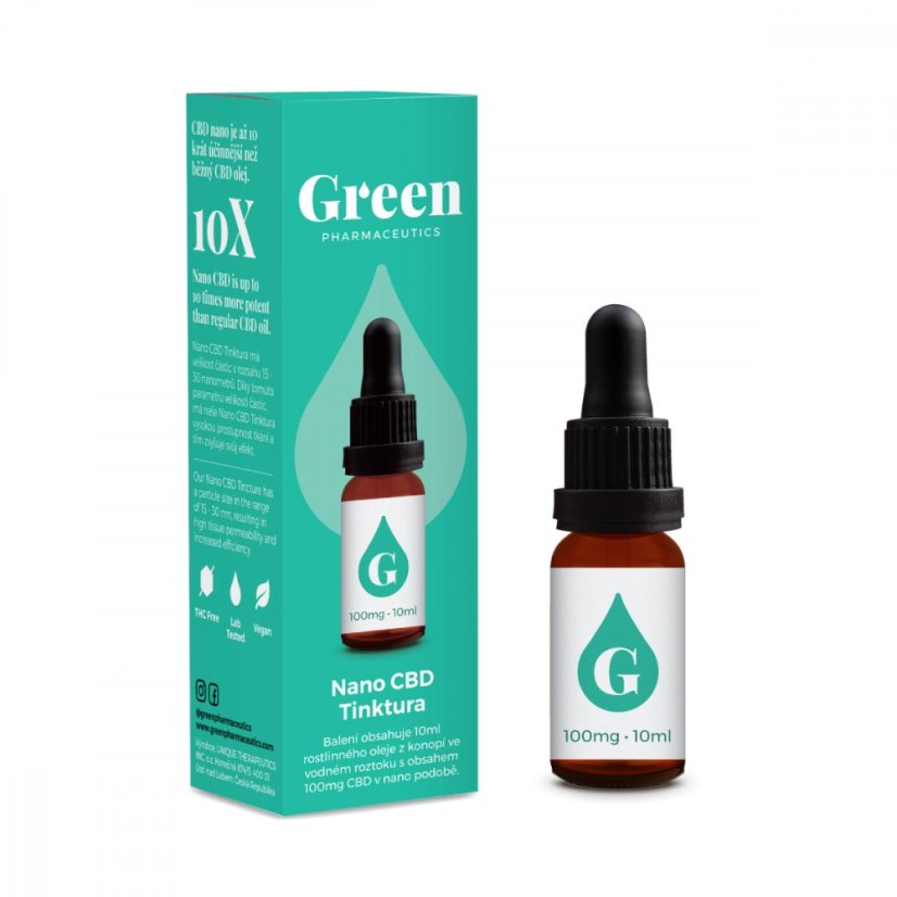Green Pharmaceutics Нано ЦБД тинктура – 100 мг, 10 мл