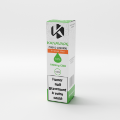 Kanavape Chất lỏng nụ cam, 10 %, 1000 mg CBD, 10 Jr.