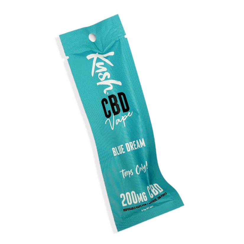 Kush Vape CBD ベイプ ペン ブルー ドリーム 2.0、200 mg CBD - ディスプレイ ボックス 10 個
