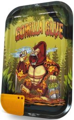 Best Buds Gorilla Glue Large Metal Rolling Tray with Magnetic Grinder Card