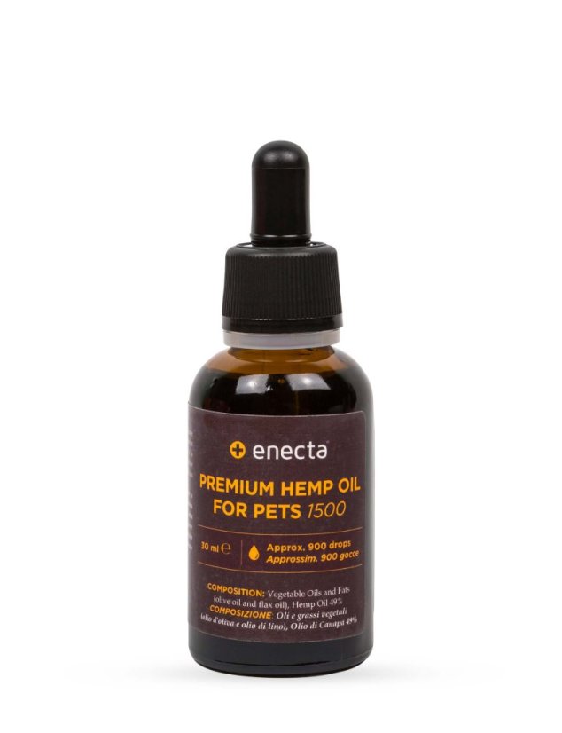 Enecta Olio di canapa CBD per animali 5%, 1500 mg, 30 ml