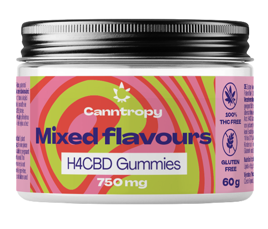Canntropy H4CBD Mix di gusti di caramelle gommose alla frutta, 30 pz. x 25 mg, 60 g