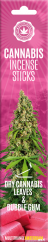 Varitas de incienso de cannabis Cannabis seco y chicle - Caja (6 paquetes)
