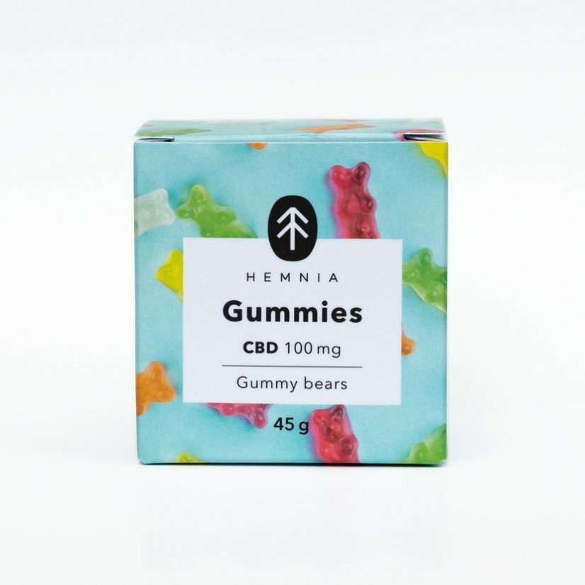 Hemnia CBD Gummies bears, Вишня, Ківі, Ананас, Полуниця, 100 мг CBD, 20 шт. х 5 мг, 45 г