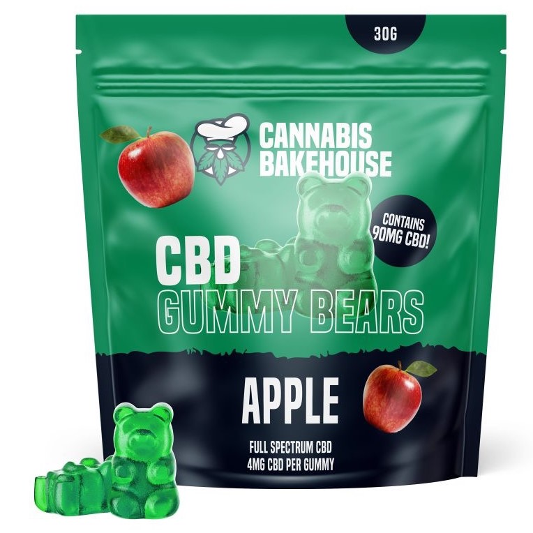 Cannabis Bakehouse Gummies tal-frott tas-CBD - Apple, 30 g, 22 biċċa x 4 mg CBD