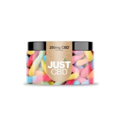 JustCBD Gummies Sour Worms 250 mg – 3000 mg CBD