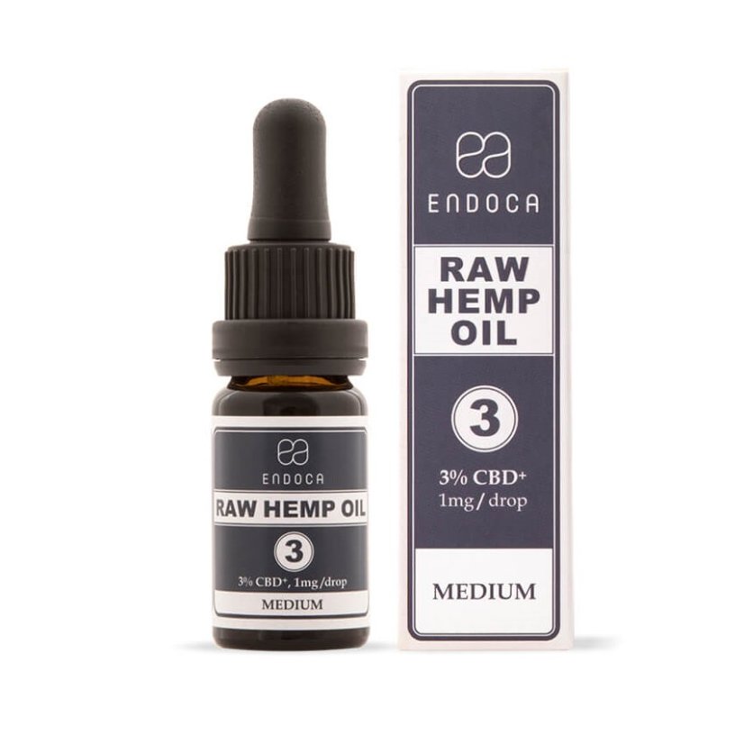 Endoca RAW Olio di canapa 300 mg CBD + CBDa (3%), 10 ml