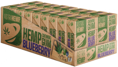 Τσίχλα κάνναβης Astra Hemp Blueberry (χωρίς ζάχαρη) – Δοχείο οθόνης (20 κουτιά)