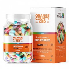 Orange County CBD Gummies Worms, 70 ks, 4800 mg CBD, 535 g