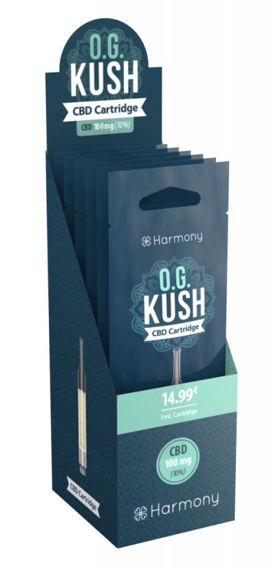 Harmony Pluma CBD - Cartucho OG Kush 1ml, 100mg CBD