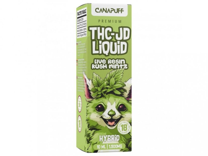 CanaPuff THCJD Liquide Kush Mintz, 1500 mg