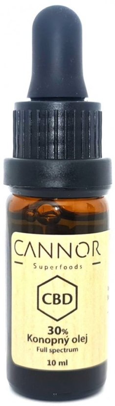 Cannor CBD Aceite de cáñamo de espectro completo 30%, 3000 mg, 10 ml