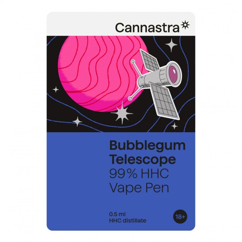 Cannastra Τηλεσκόπιο τσιχλόφουσκας HHC Vape Pen, 99% HHC, 0,5 ml