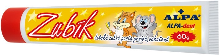 Pasta de dientes para niños Alpa-Dent 60 g, paquete de 10 piezas