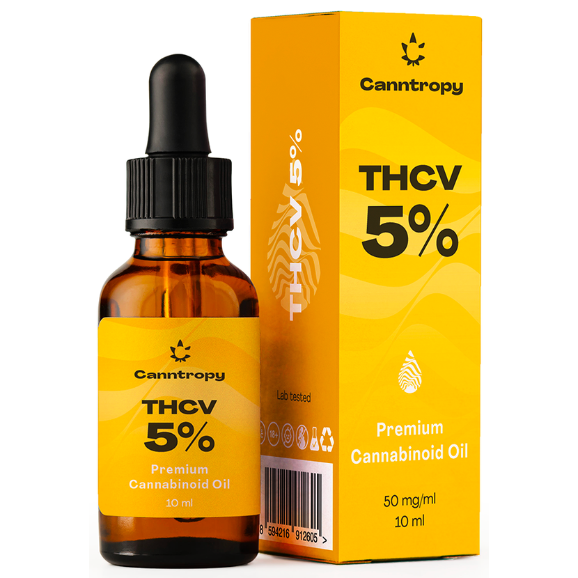 Canntropy THCV Premium Cannabinoid Oil - 5 % THCV, 50 Mg/ml, 10 Ml