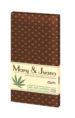 Euphoria Μαύρη σοκολάτα Mary & Juana με σπόρους κάνναβης 70% κακάο, 80 g - 15 τεμ.