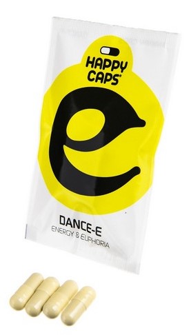 Happy Caps Taniec E - Kapsułki energetyzujące i euforyczne, (suplement dieta), Skrzynka 10 szt.