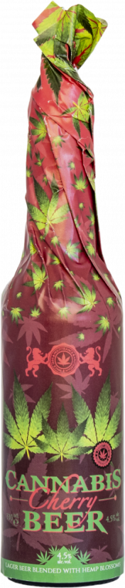 Cannabis Kersenbier (330 ml) – Handverpakt - Karton (24 flessen)